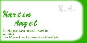 martin amzel business card